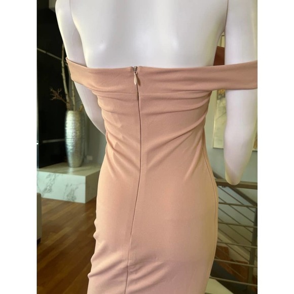 Nookie Hollywood Midi Dress in Blush Pink - Picture 8 of 13